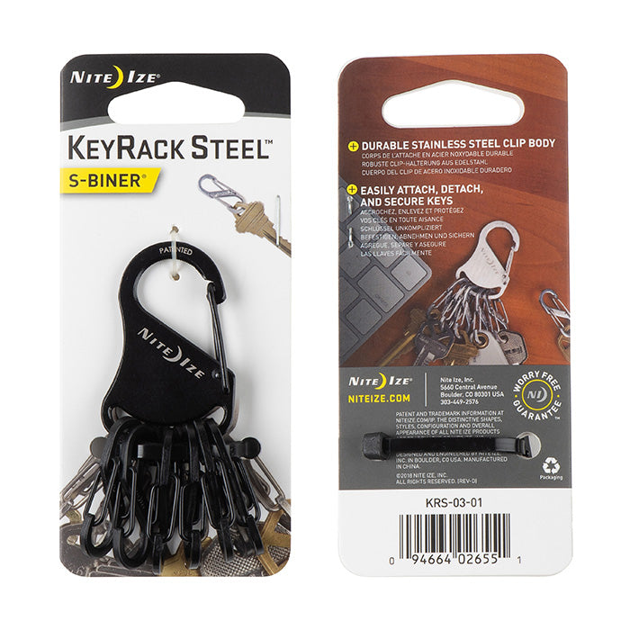 KeyRack Steel S-Biner - Black