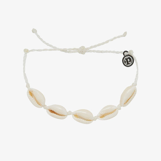 Knotted Cowries Bracelet - White