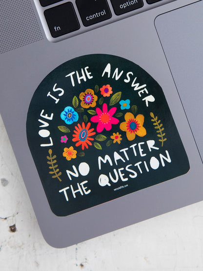 Natural Life Love is the Answer Sticker
