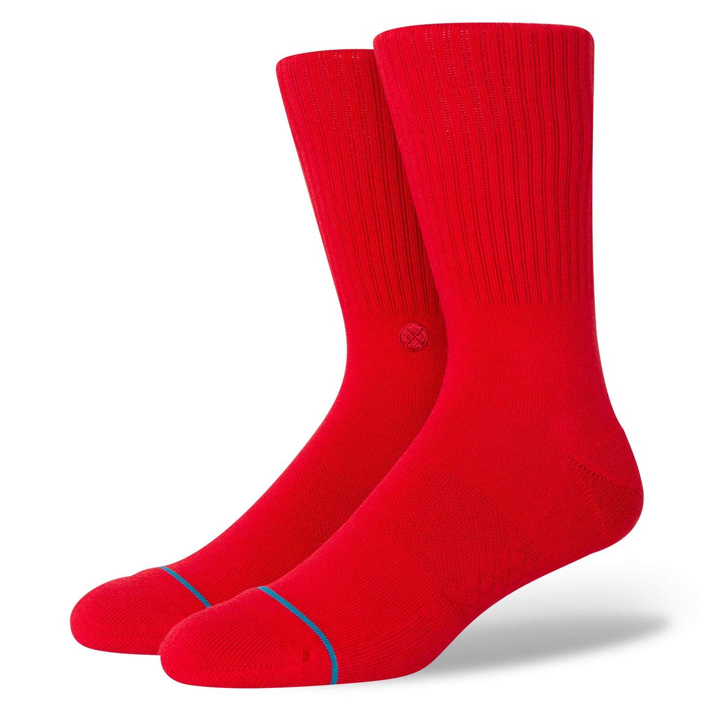 Icon Crew Socks - Red - LG