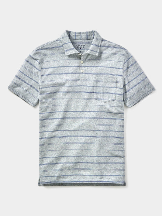 Active Puremeso Polo - Grey/Mineral Blue