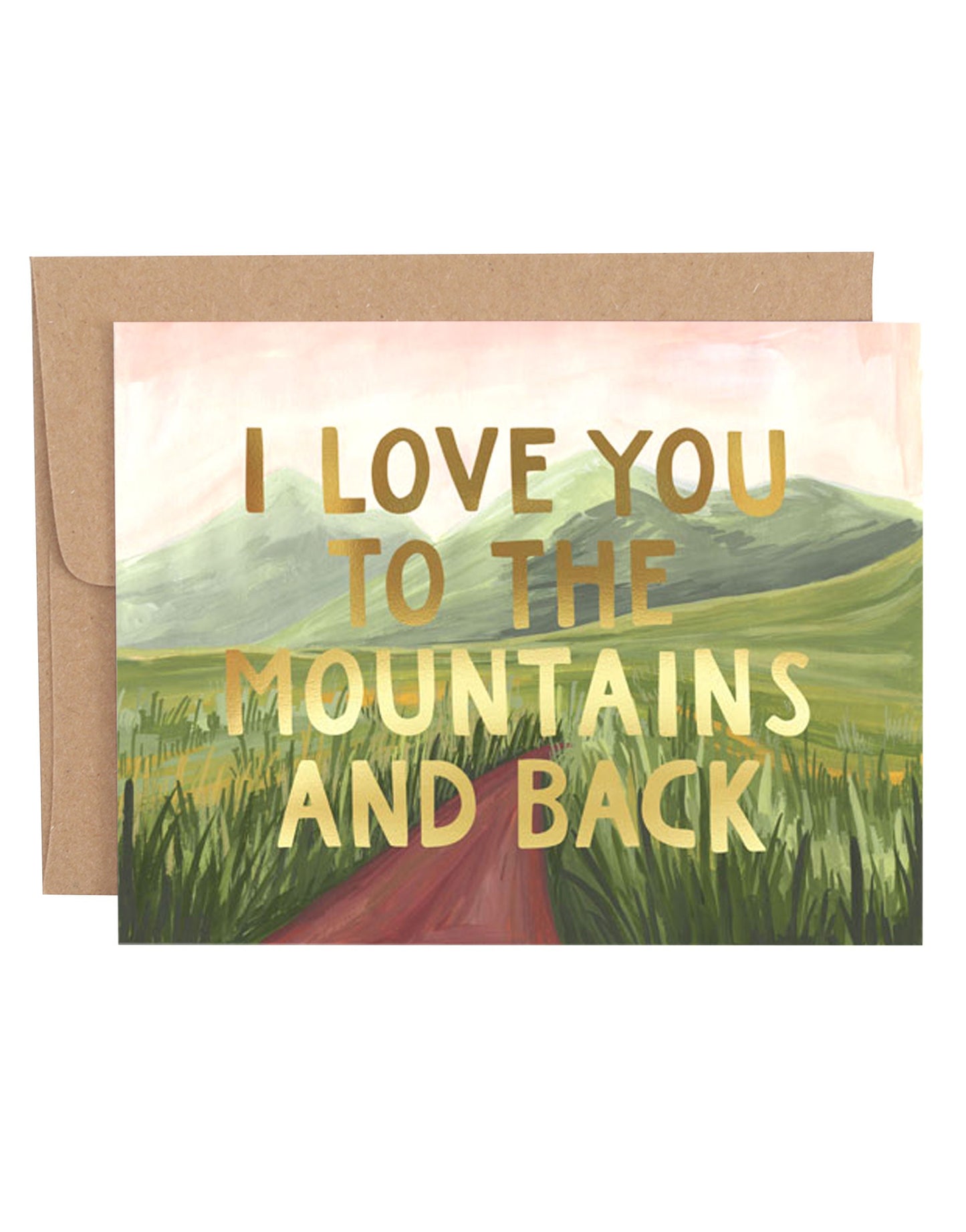Mountains And Back Card