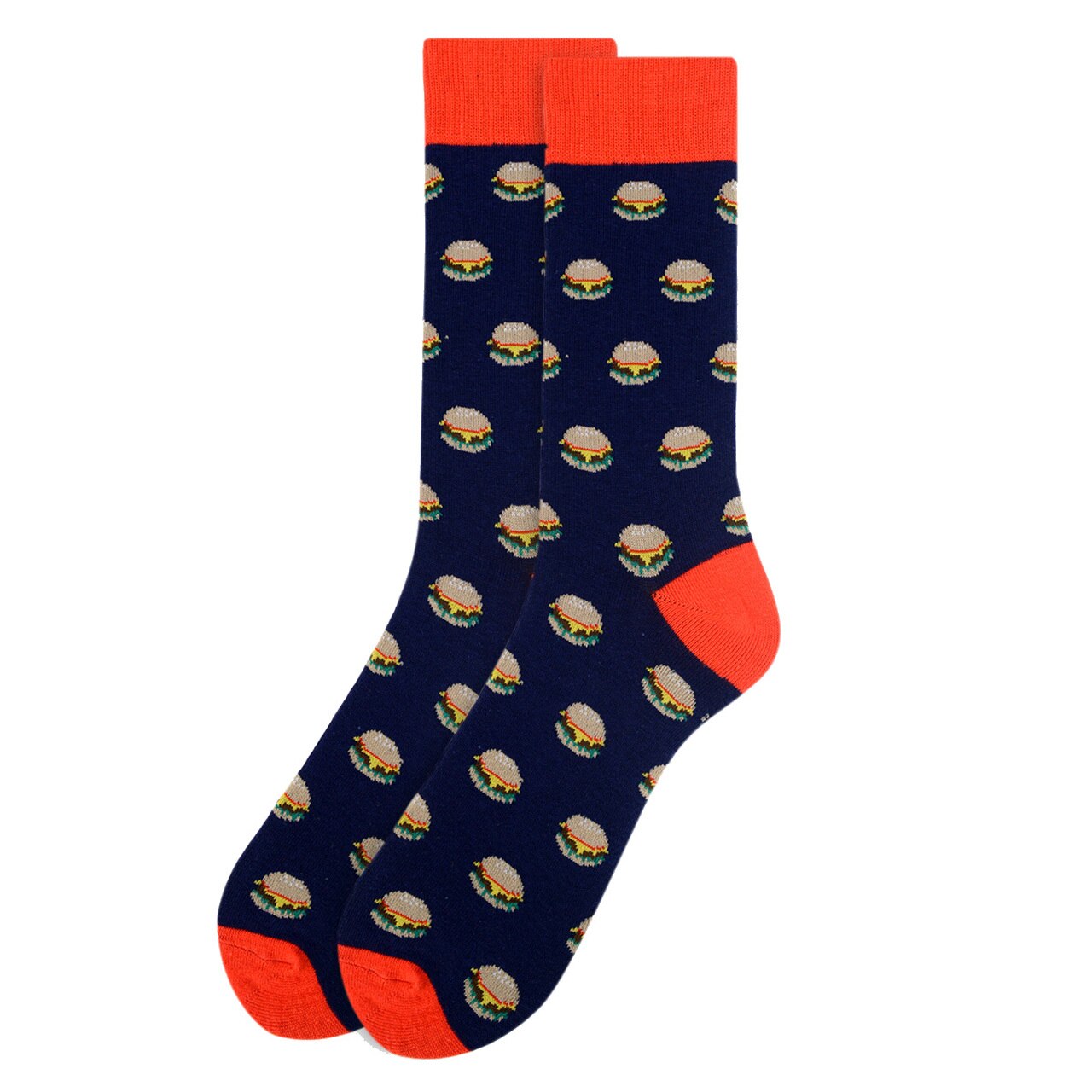 Men's Navy Burger Socks