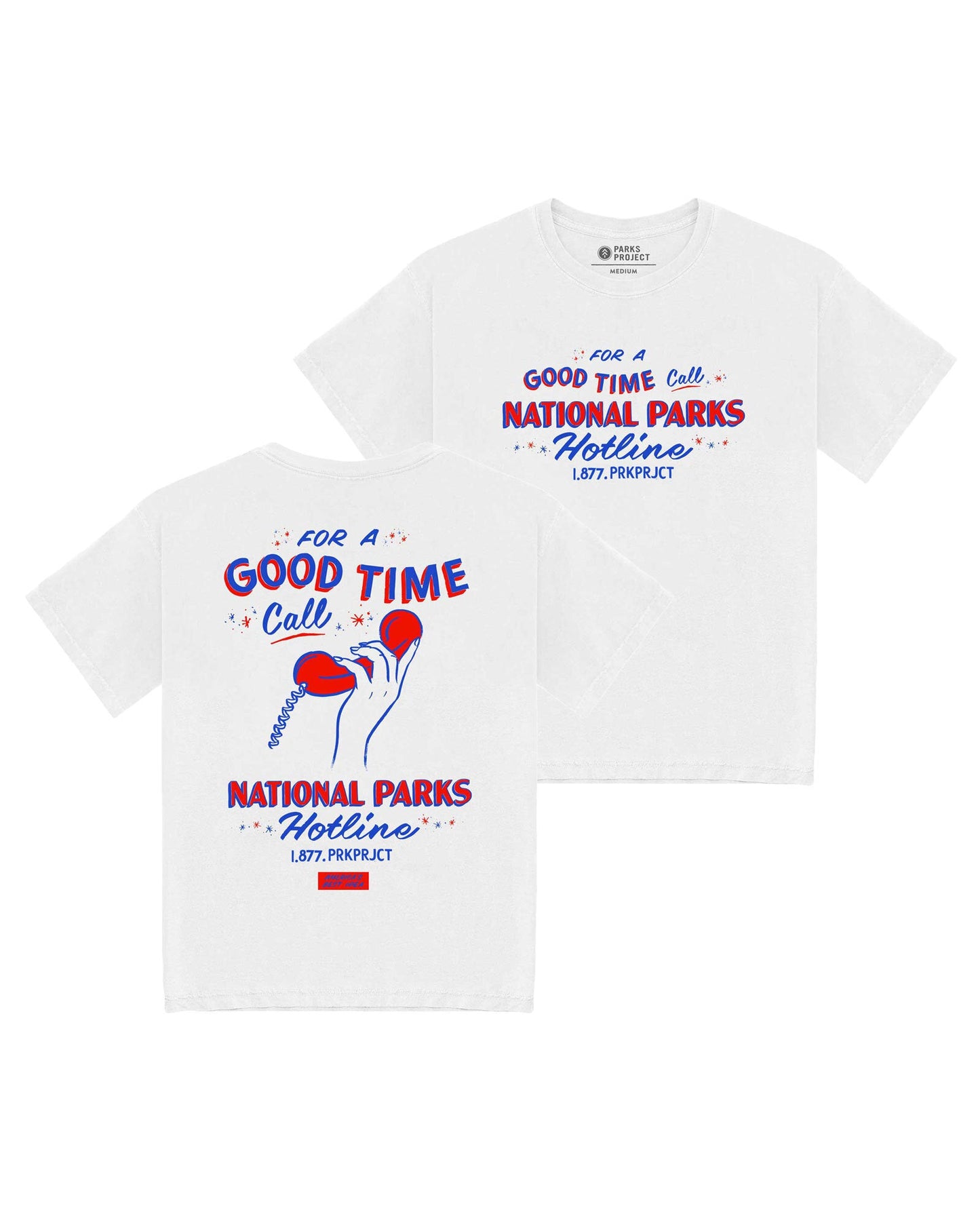 For a Good Time Call Parks Tee - White