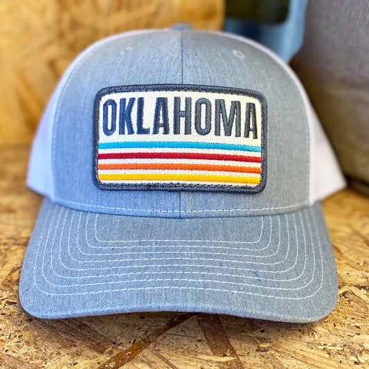 Oklahoma Stripes - Grey Trucker