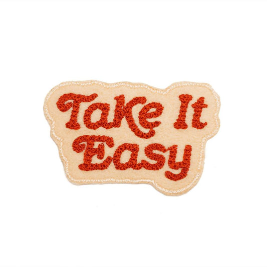 Take It Easy Chain Stitched Patch (Blush)