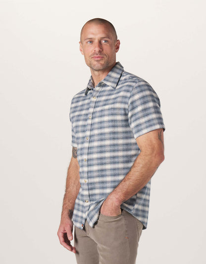 FINAL SALE - Freshwater Button Up Shirt - Calico Stripe