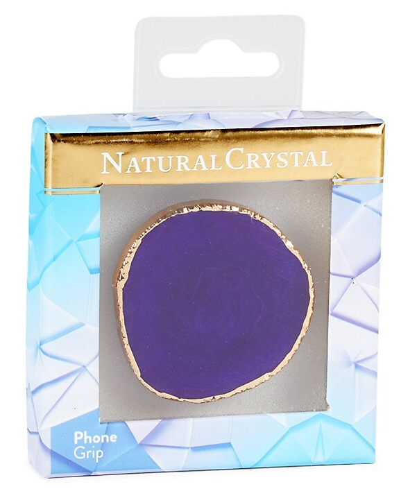 Purple Natural Agate Phone Grip