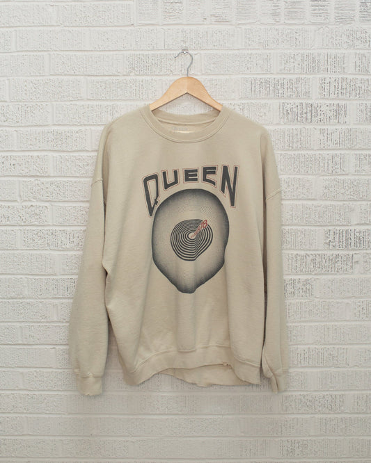 Queen Jazz Tour Thrifted Sweatshirt - Sand