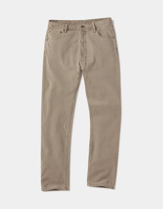Tailored Terry 5 Pocket Pant - Taupe