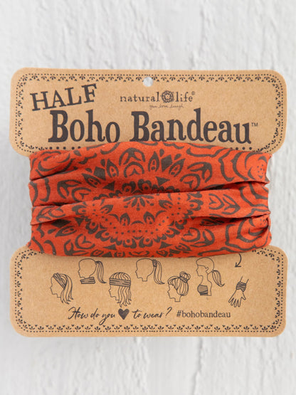 Natural Life Half Bandeau - Rust Cocoa Mandala