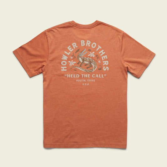 Lazy Gators Pocket T-Shirt - Rust