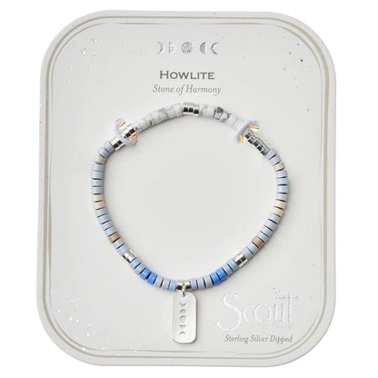 Stone Intention Charm Bracelet - Howlite/Silver