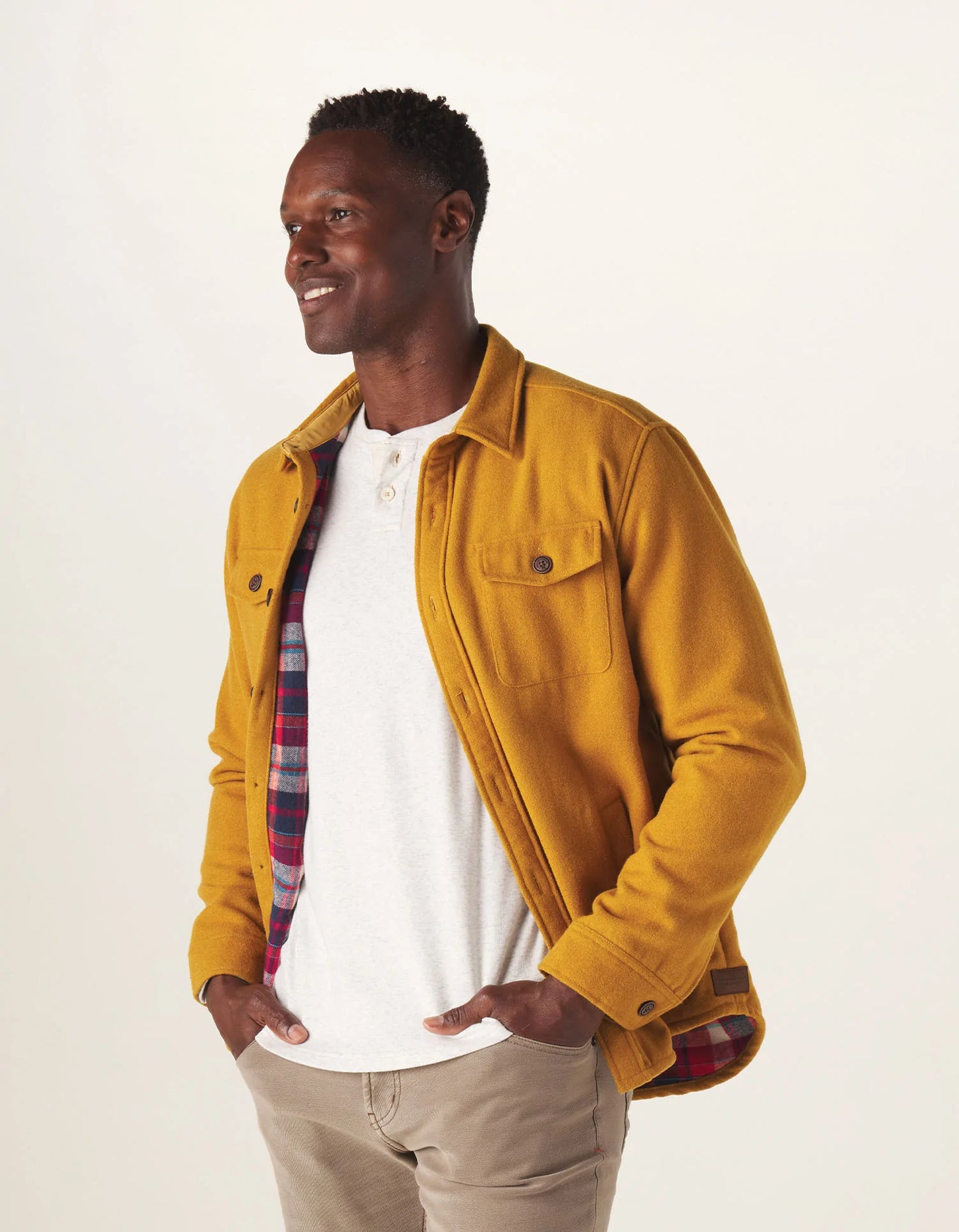 Brightside Flannel Lined Jacket - Yellow