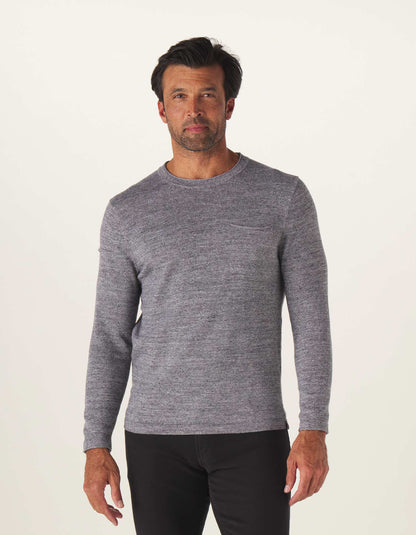 Roll Hem Pocket Crew - Grey