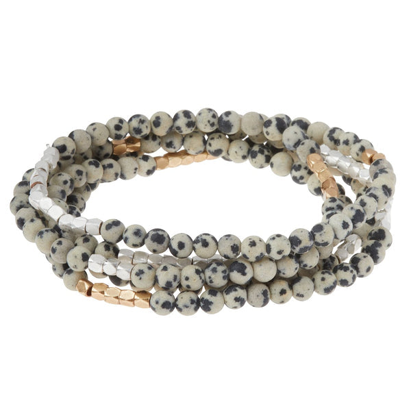 Dalmatian Jasper Stone of Joy Bracelet/Necklace