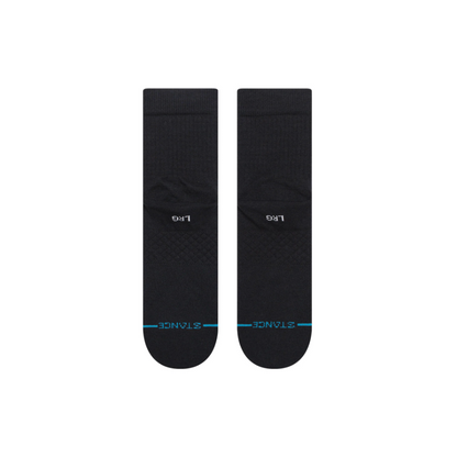 Icon Quarter Socks - Black - Large