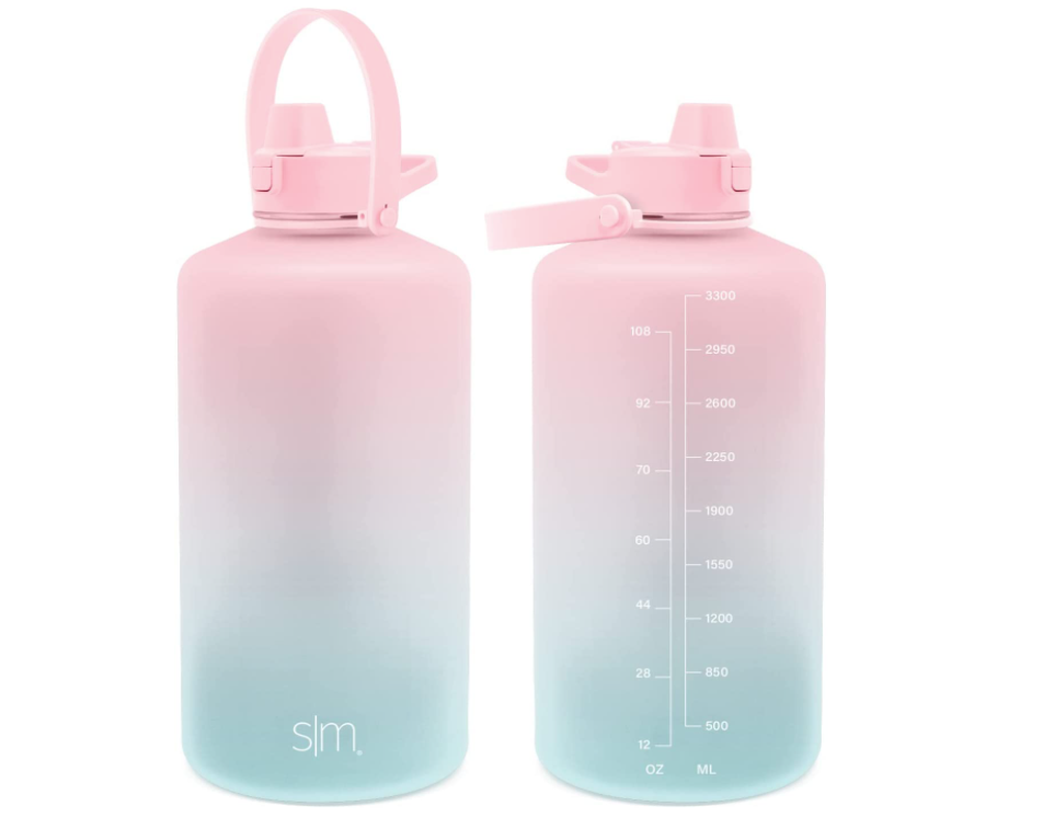 Simple Modern 32oz Water Bottle with Silicone Straw Lid & Measurement Markers | Tritan Plastic Bottles | Summit | Sweet Taffy