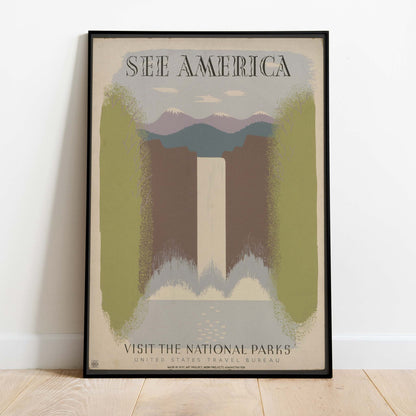 Vintage See America National Parks Print