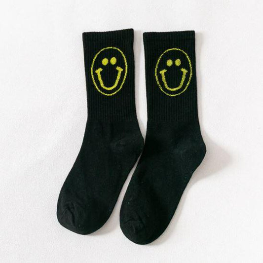 Suzanne Smiley Socks - Black