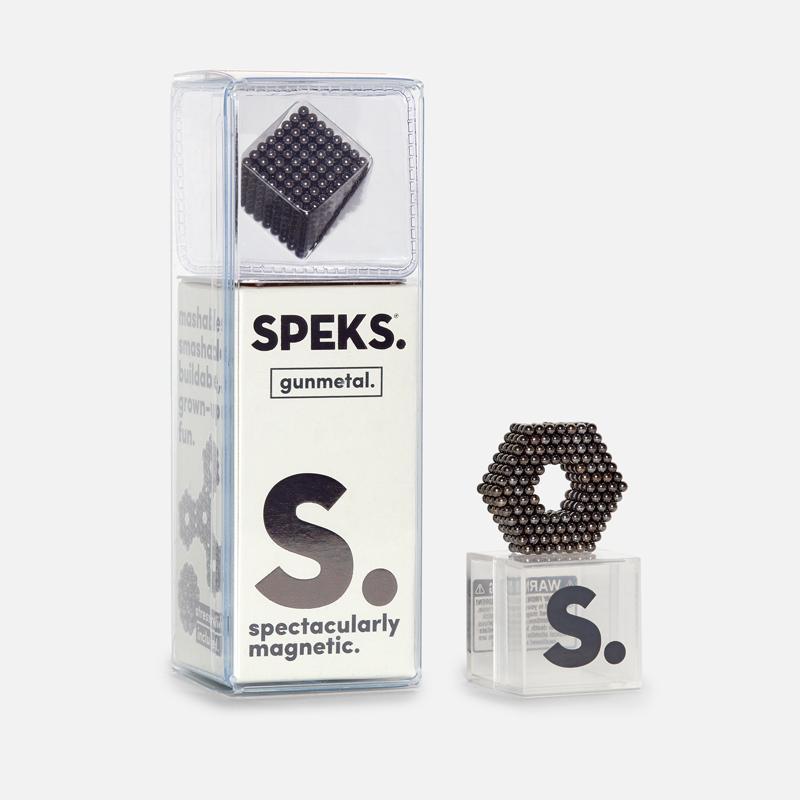 Gunmetal Speks 2.5mm Magnet Balls