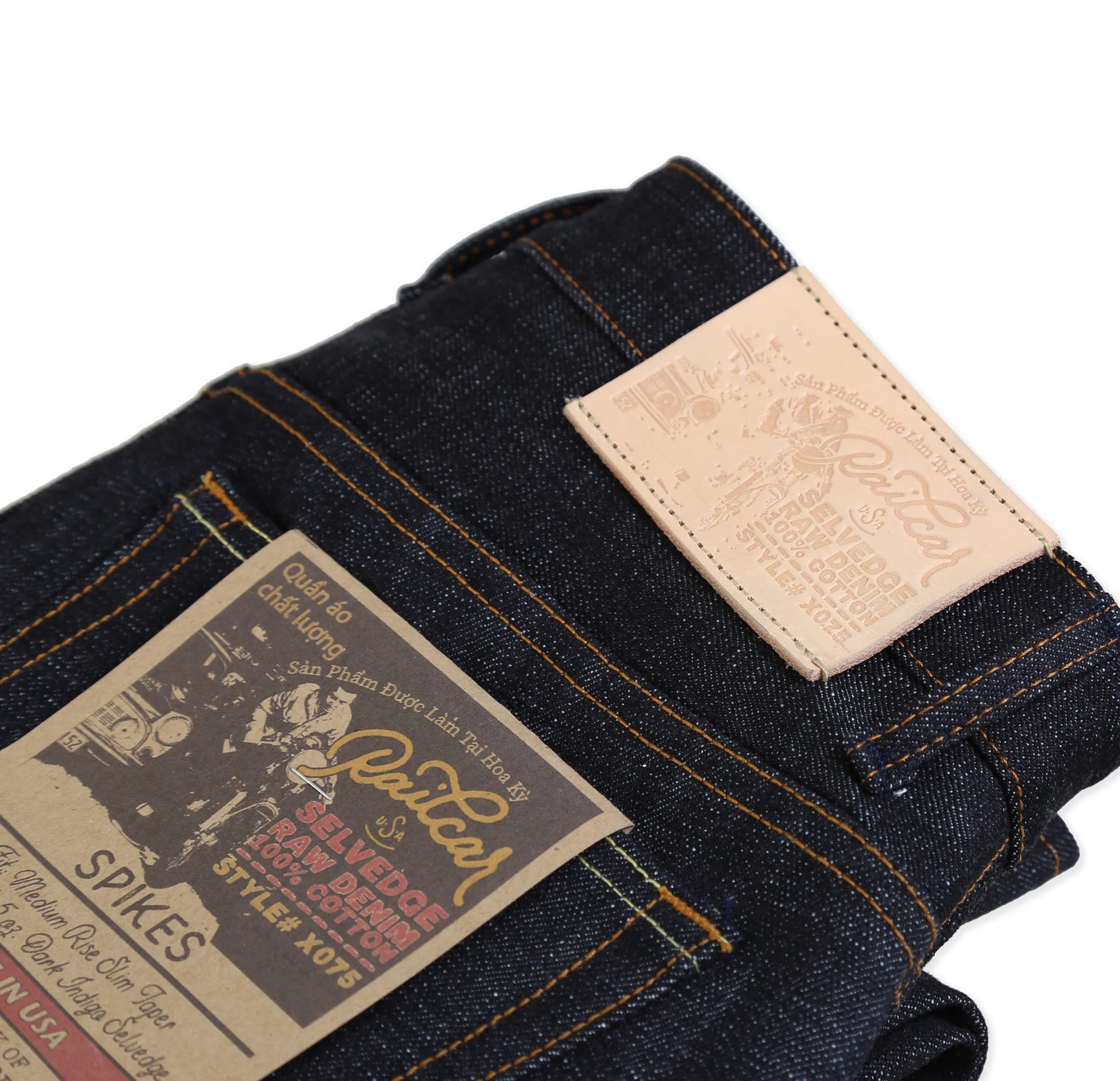 Spikes X075 Taper Leg 14.5 Oz Dark Indigo Selvedge