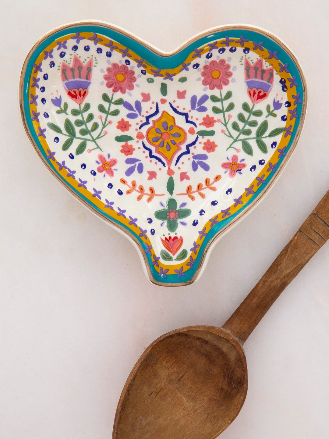 Natural Life Floral Heart Spoon Rest