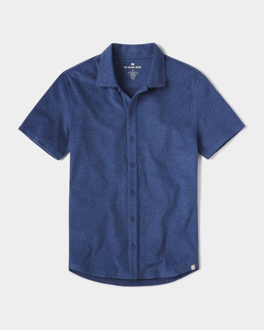 FINAL SALE - Towel Terry Button Down - Navy