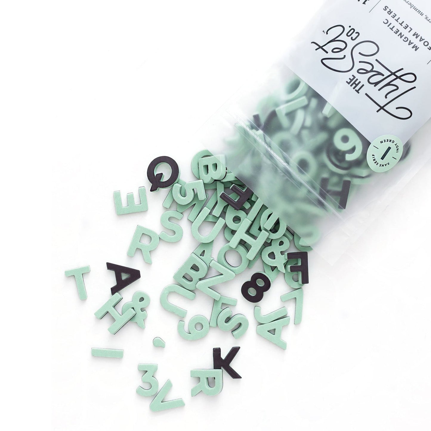 Soft Magnetic Letters 1" Sans Serif - Indy Green