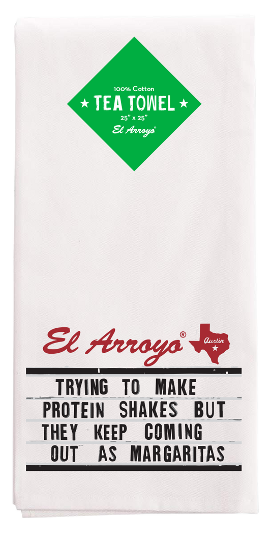 Protein Shakes Tea Towel