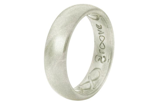 Thin Metallic Pearl Ring