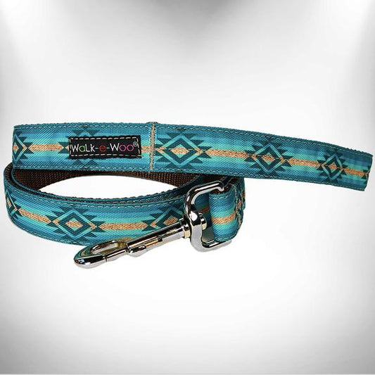 1" Dog Leash Turquoise Sky