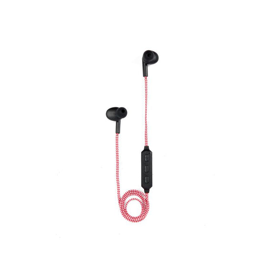 Cotton Braided Wireless Earbuds - Red