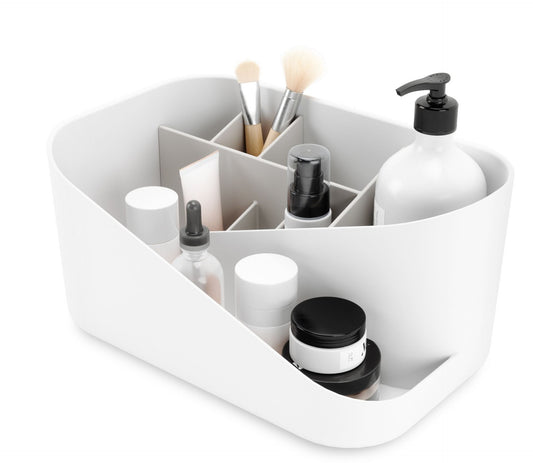 Glam Cosmetic Organizer - White/Grey
