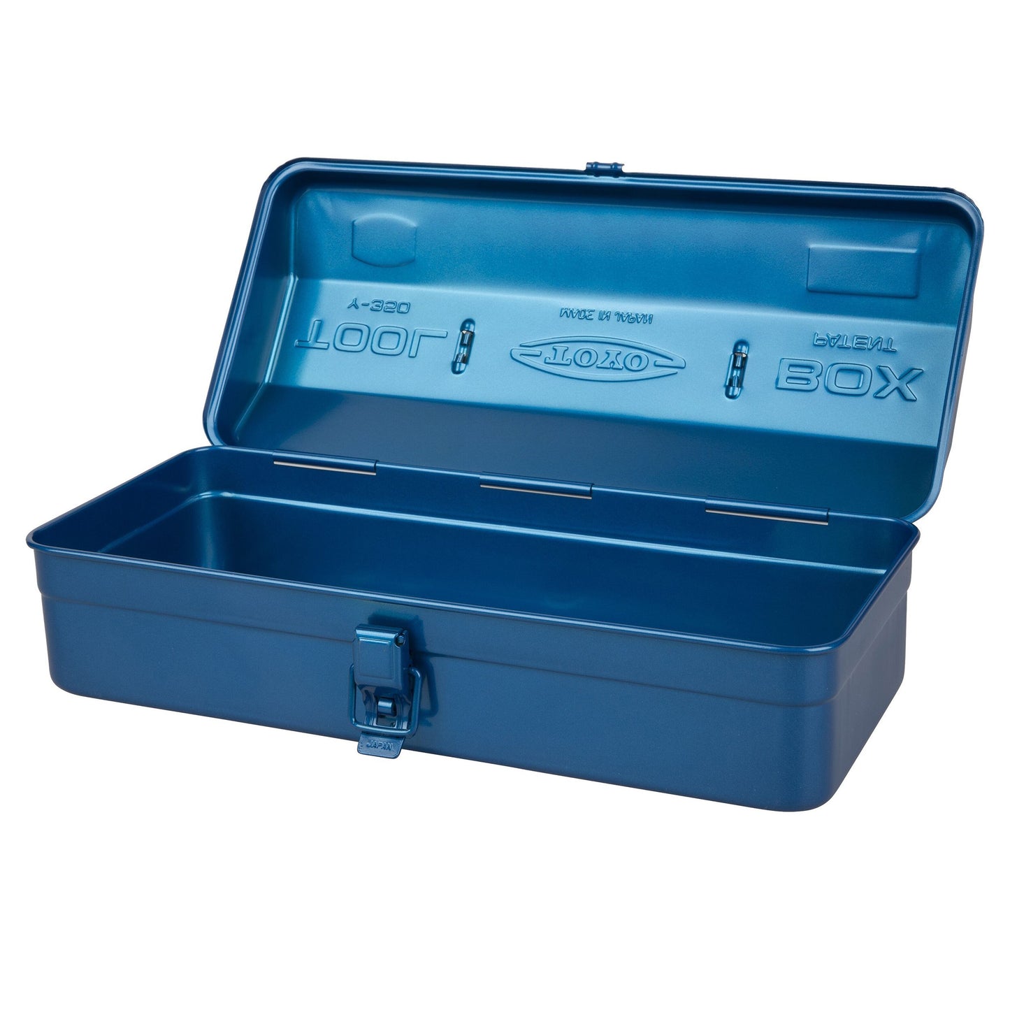 Steel Toolbox w/ Top Handle and Camber Lid - Blue