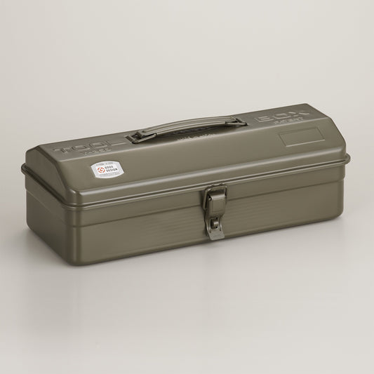 Steel Toolbox w/ Top Handle and Camber Lid - Military Green