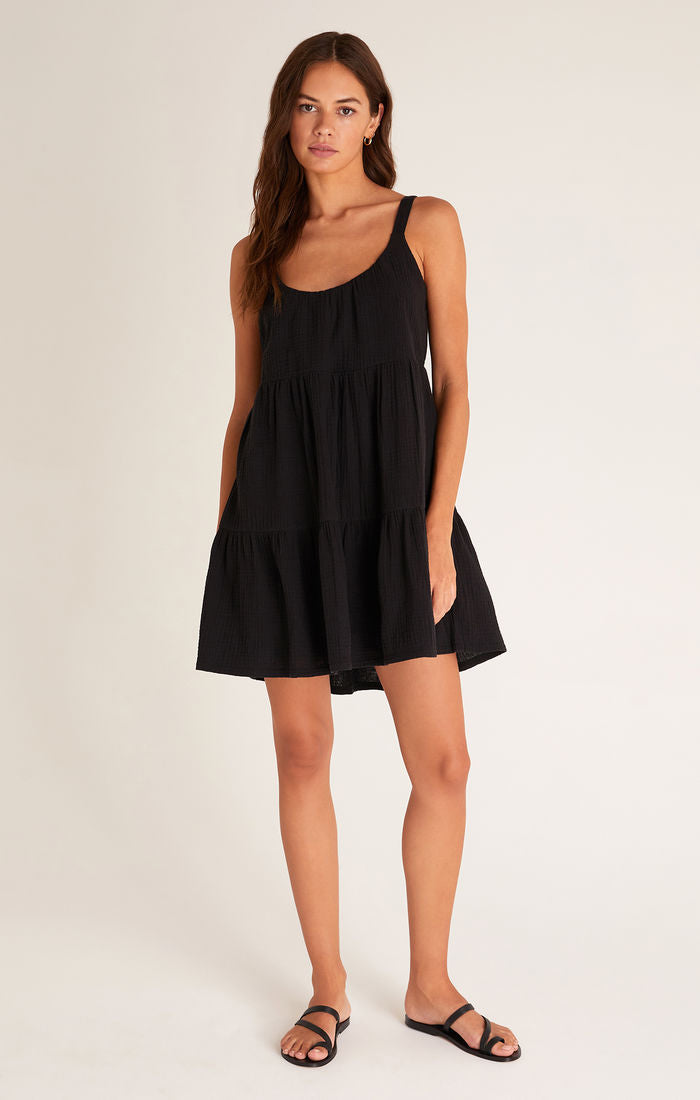 FINAL SALE-Danny Gauze Mini Dress - Black