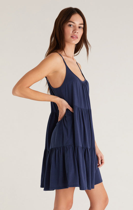 FINAL SALE - Mari Knit Mini Dress - Midnight Blue