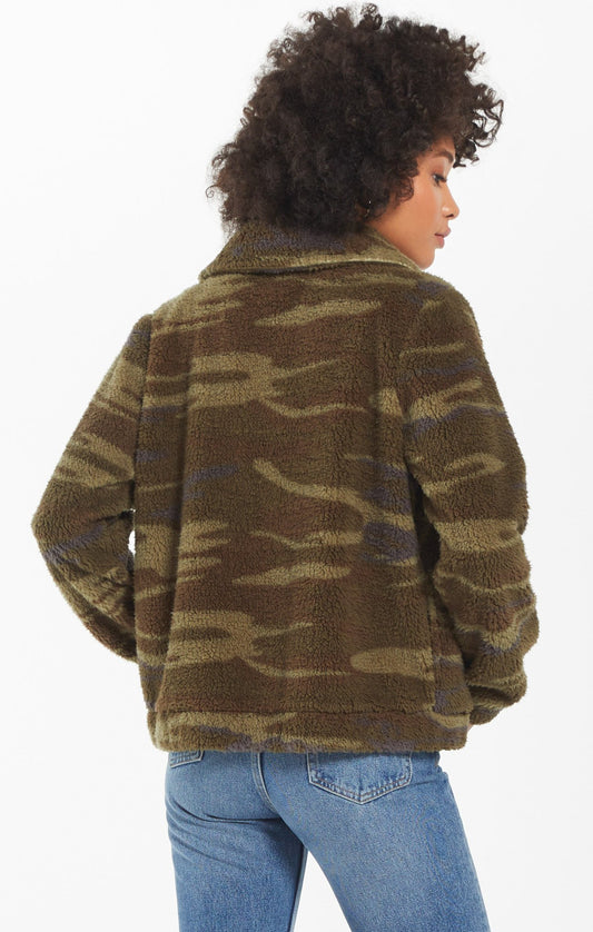 The Camo Sherpa Crop Jacket