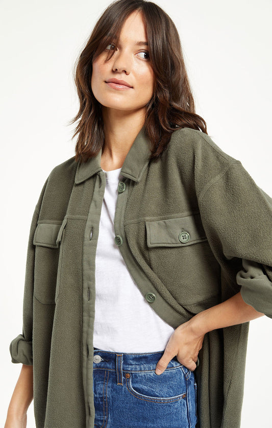 Austen Washed Jacket  - Dusty Olive