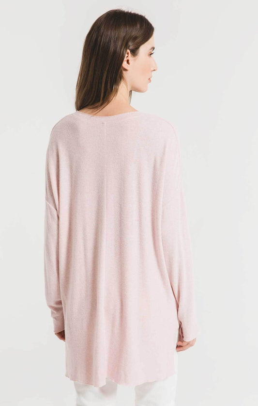 The Marled Sweater Knit V-Neck Tunic