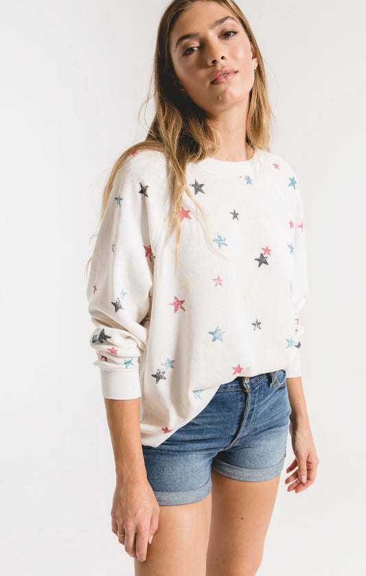 The Distressed Star Pullover