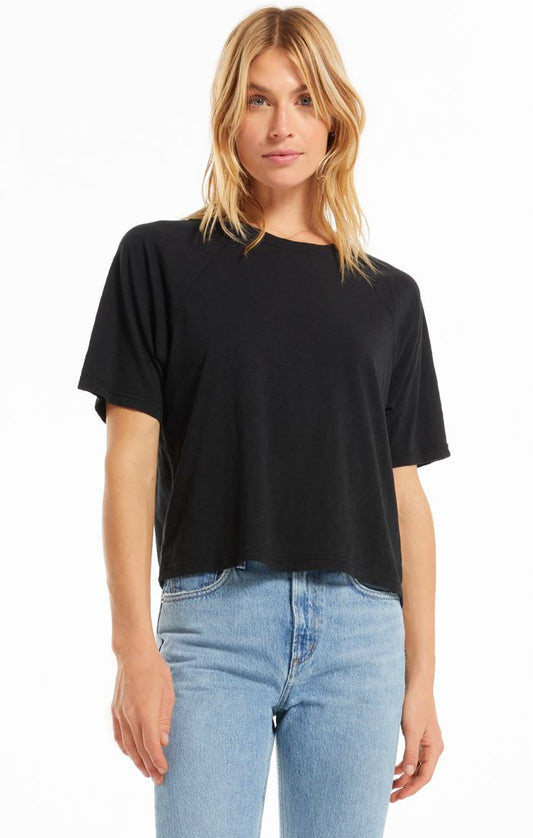 Aubrey Slub Tee - Black