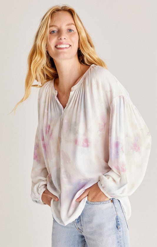 Bayfront Blurred Woven Top - Multi