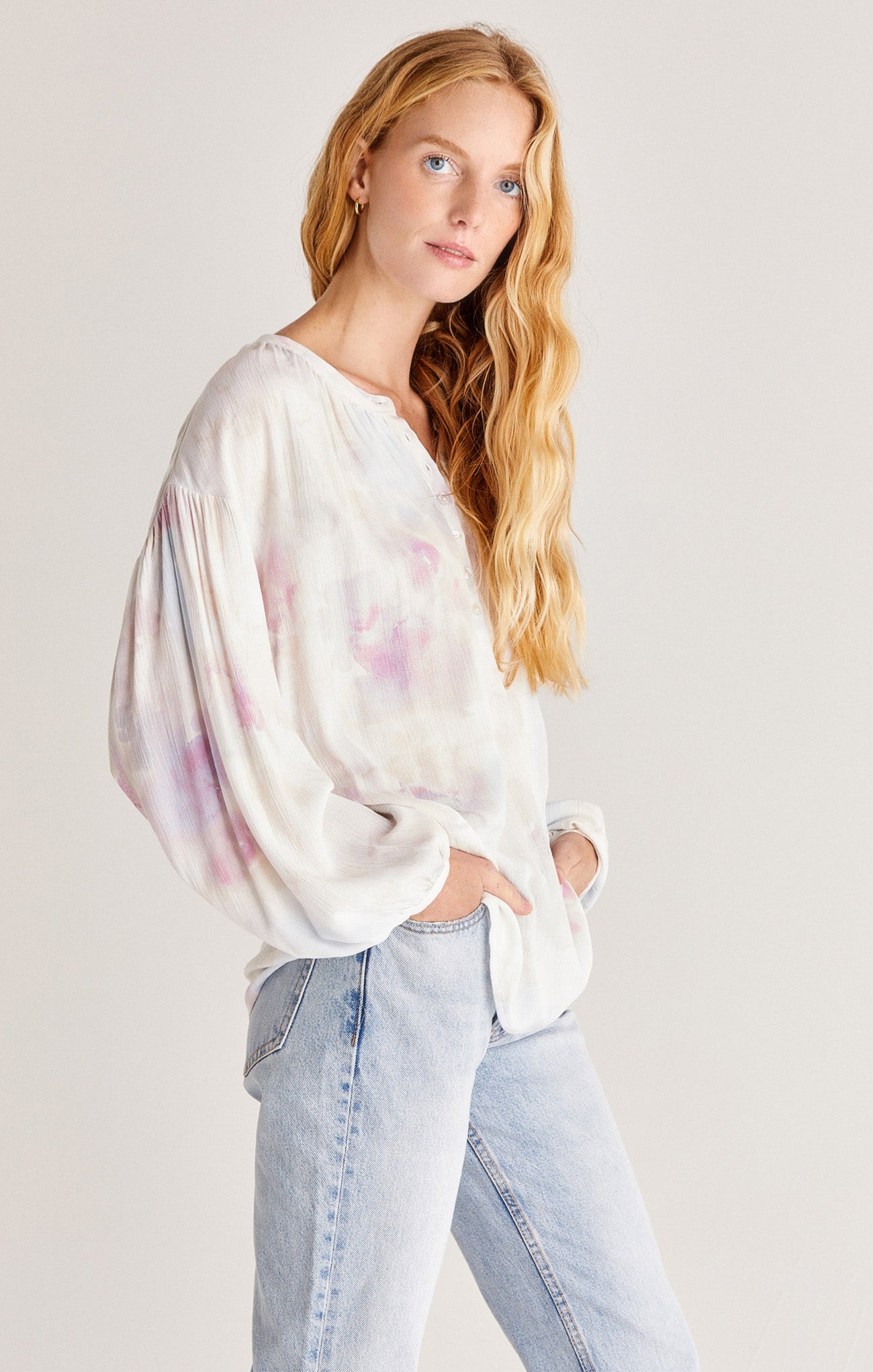 Bayfront Blurred Woven Top - Multi