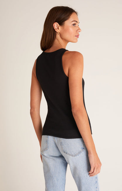 Janice High Neck Tank - Black