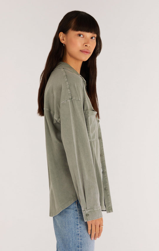 Niccola Button Up Top - Forest