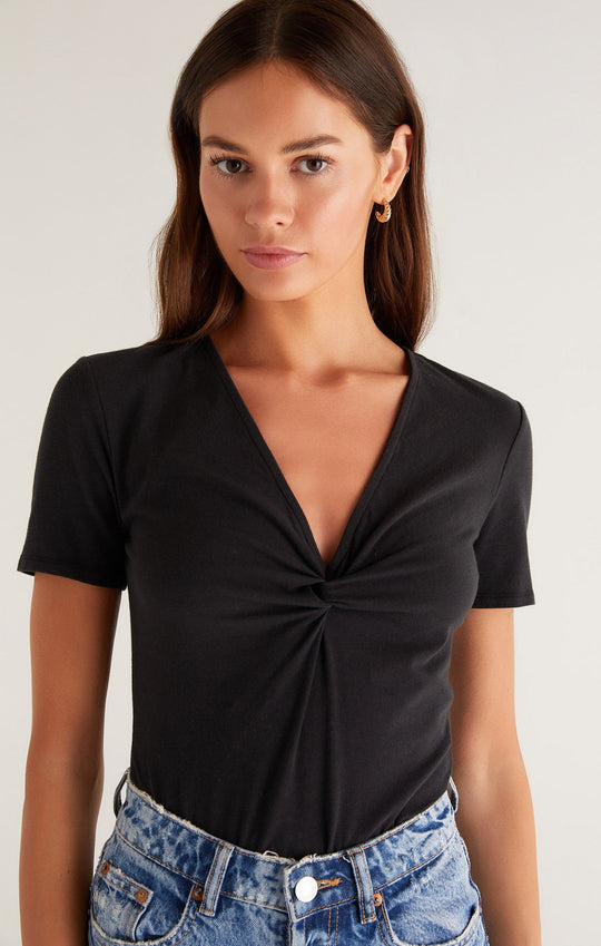 Tabby Twist Top - Black