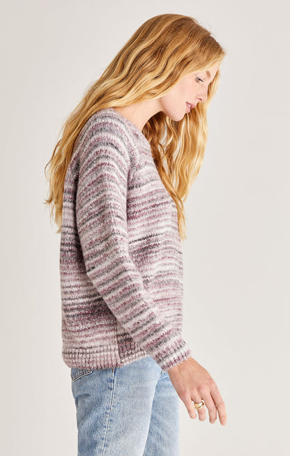 Alexa Stripe Sweater - Deep Plum
