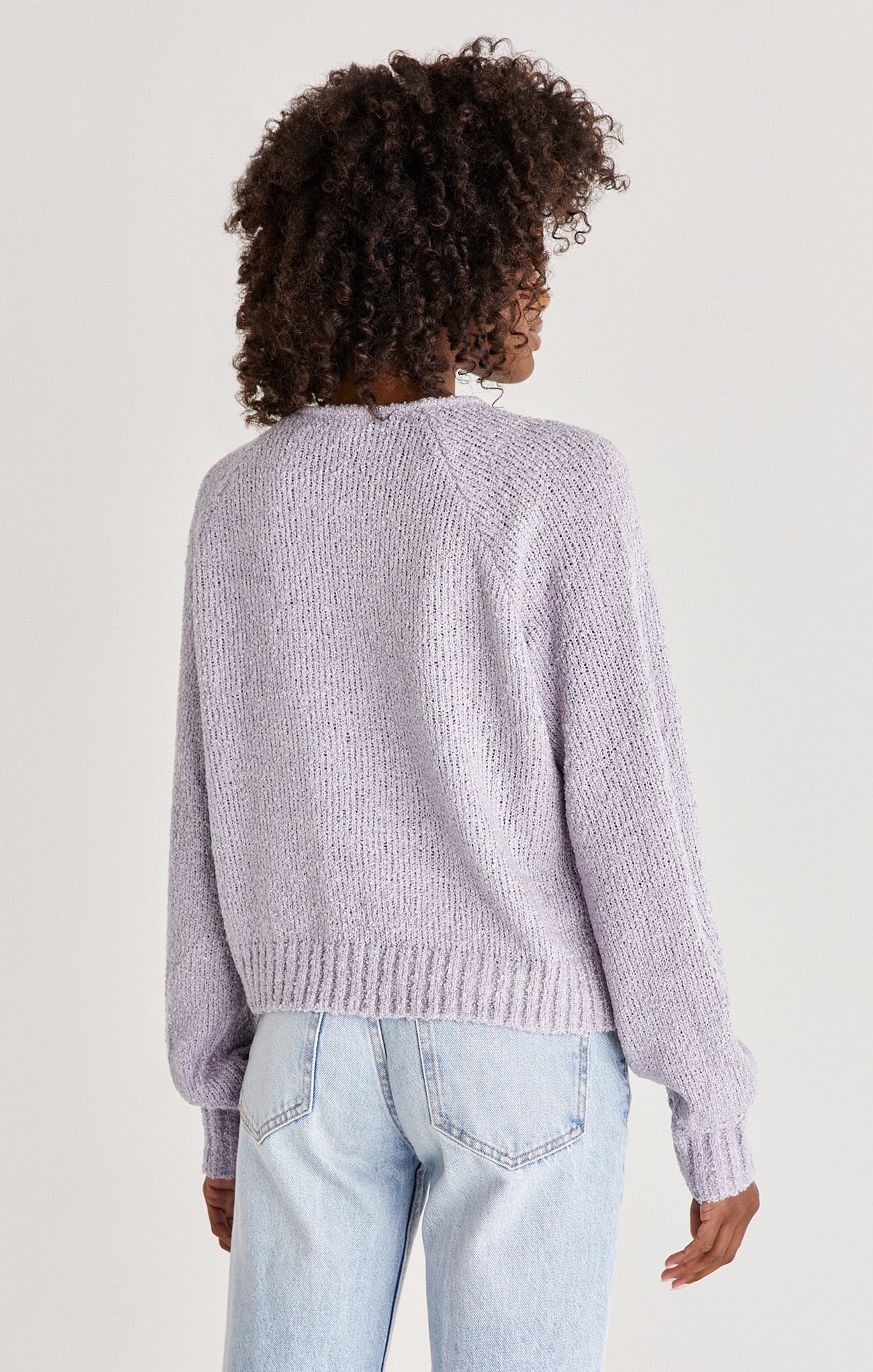 Becca V-Neck Sweater - Lavender Ash